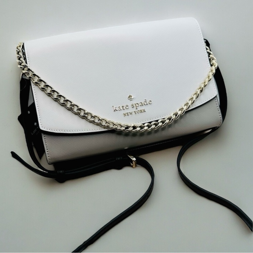 NWT! Kate Spade Carson Nimbus Colorblock Leather Convertible Bag - Picture 1 of 17